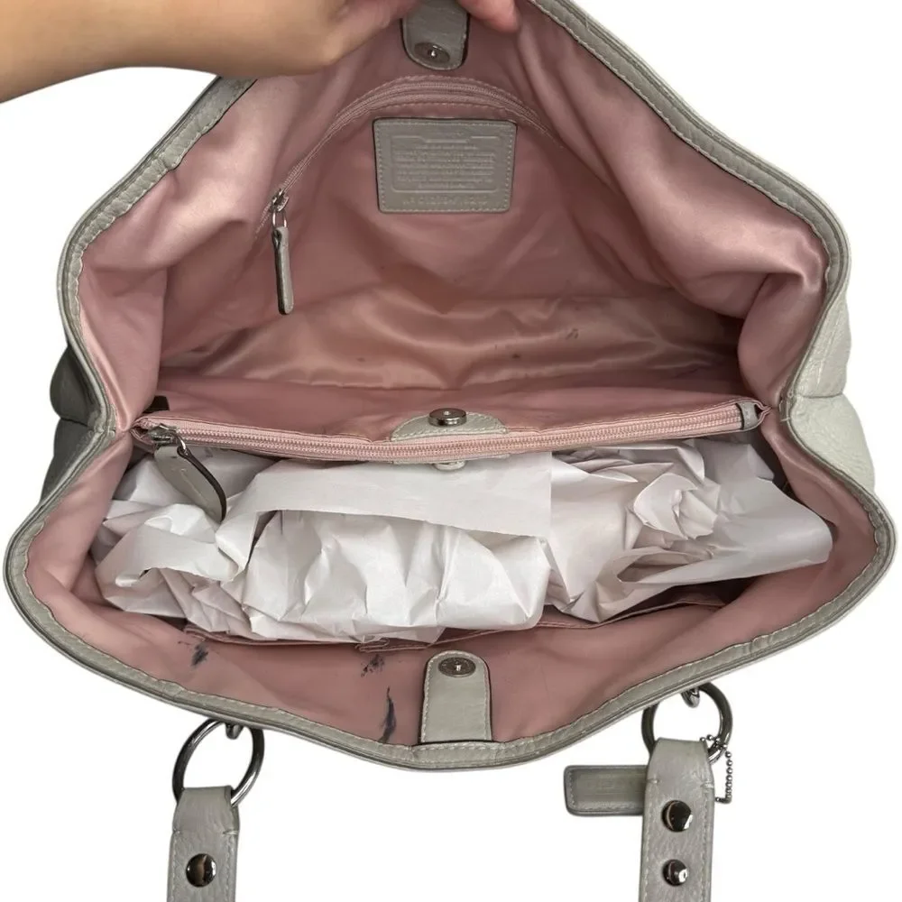 ▪️COACH Large Penelope Turn Lock Pebbled Leather Shoulder Bag